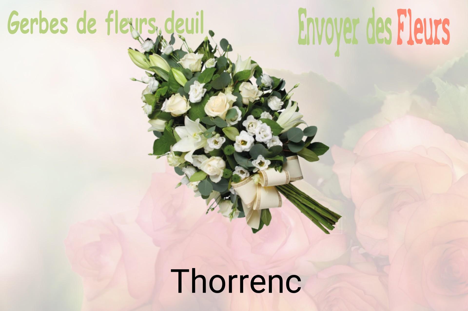 Gerbe de fleurs de deuil livrée à Thorrenc